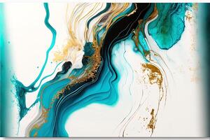 Marble ink abstract art from exquisite original painting for abstract background, colorful. Painting was painted on high quality paper texture to create smooth background photo