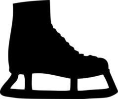 Vector silhouette of skate on white background