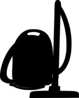 Vector silhouette of vacuum cleaner on white background