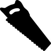 Vector silhouette of saw on white background