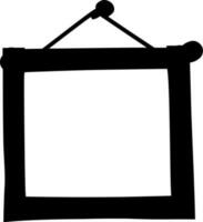 Vector silhouette of frame on white background