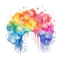 vattenfärg regnbåge. illustration ai generativ png