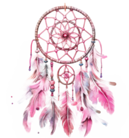 Watercolor dream catcher. Illustration png