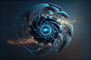 Illusion or dream, innovation or exploration, technology or sci fi. Physics quantum fluctuations 8k octane rendered ultra realistic. Digital art banner for game or movie photo