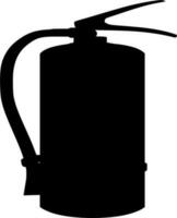 Vector silhouette of extinguisher tool on white background