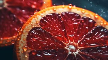 Red citrus Illustration AI Generative photo