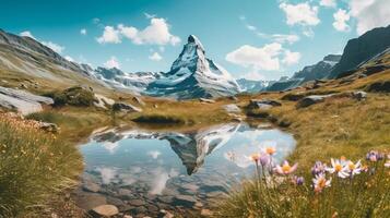 Beautiful mountain background., Illustration photo