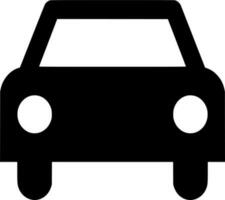 Vector silhouette of car on white background