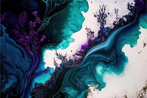 Marble ink abstract art from exquisite original painting for abstract background, colorful. Painting was painted on high quality paper texture to create smooth background photo