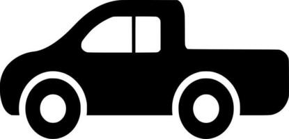 Vector silhouette of car on white background