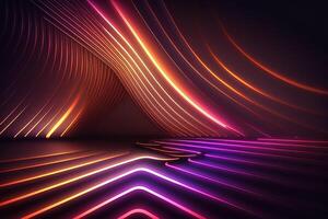 abstract futuristic colorful background with lights, . abstract futuristic neon background with glowing ascending lines. Fantastic background for gamer or slide show photo