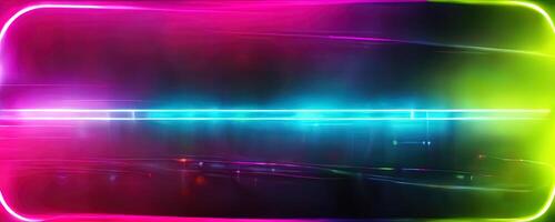 illustration of gaming background abstract, cyberpunk style of gamer wallpaper, neon glow light of sci-fi. Glowing iridescent neon lights for both light and dark backgrounds. photo