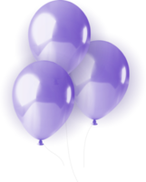 violett färgrik ballonger. vektor illustration eps10 png
