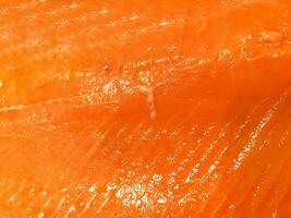 de cerca y textura de salmón carne. foto