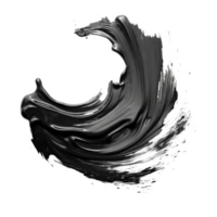 Black oil painting stroke. Illustration png