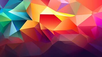 A colorful triangle design with a triangle design, photo