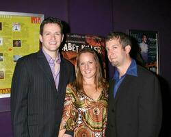 Tom Malloy Aimee Schoff and Isen Robbins arriving at the Alphabet Killer Screening at the Laemmles Monica 4 Theaters in Santa Monica CANovember 14 20082008 photo