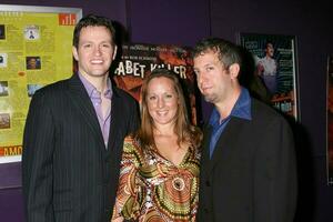 Tom Malloy Aimee Schoff and Isen Robbins arriving at the Alphabet Killer Screening at the Laemmles Monica 4 Theaters in Santa Monica CANovember 14 20082008 photo