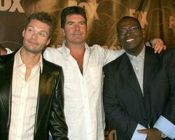 Ryan SeacrestSimon CowellRandy JacksonFox TV TCA PartyLos Angeles CAJanuary 17 20062006 photo