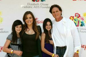 Khloe Kardashian and stepdad Bruce Jenner Daughters Khloes halfsisters arriving at the A Time for Heroes Pediatric AIDS 2008 benefit at the Veterans Administration grounds Westwood CA June 8 2008 2008 photo
