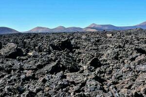 Volcanic landscape on Timanfaya. photo