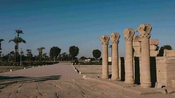 esterno di il antico egiziano tempio di dendera video