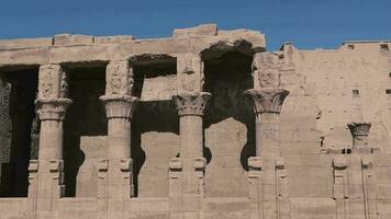 majestueus kolommen in de tempel van edfu, Egypte video