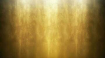 Light shining down on gold foil metal wal, abstract background AI Generated photo