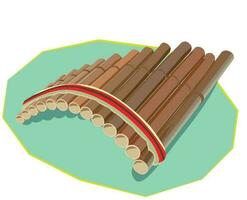 Indian musical instrument - sampogno vector