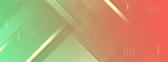 banner background. full color, green gradation and red.geometric ,elegant and clean.business ,etc. eps 10 vector