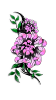 blomma tatuering illustration png