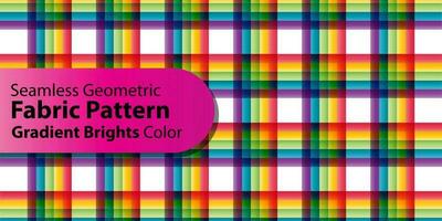 Seamless Geometric Fabric Pattern-Gradient Bright's Color vector