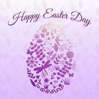 Easter day ,postcard vector