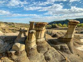 el hoodoos cerca tambores, Alberta foto