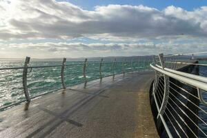 Walking pier at Ogden Point Breakwater on Vancouver Island photo