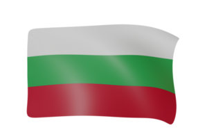 Bulgarie agitant drapeau 3d png