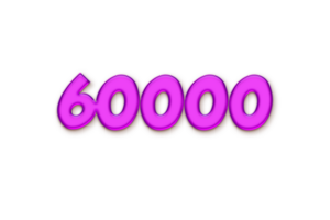 60000 iscritti celebrazione saluto numero con liquido design png