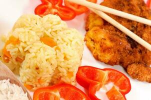 Chicken and rice photo