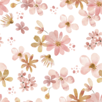 water Color flower pattern free vector Png Downlolad