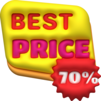 Sale banner design,Shopping deal offer discount,Best price 70 percent off.3d illustration png