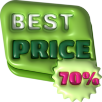 Sale banner design,Shopping deal offer discount,Best price 70 percent off.3d illustration png