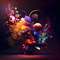 Abstract floral background with space for your text. EPS10 ., Image photo