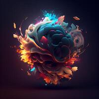 Abstract colorful background. illustration. Eps 10. Colorful explosion., Image photo