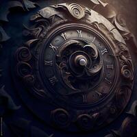 3d illustration of abstract composition with gears and cogwheels., Image photo