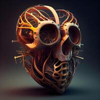 humano corazón. 3d ilustración. conceptual imagen de corazón., ai generativo imagen foto