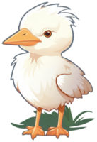 Funny and cute bird transparency sticker, Cattle Egret. . png