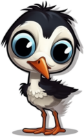 Funny and cute bird transparency sticker, Black-necked Stilt. . png