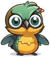 Funny and cute bird transparency sticker, European Bee-eater. . png