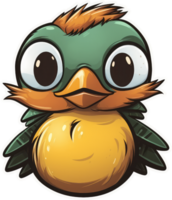 Funny and cute bird transparency sticker, European Bee-eater. . png