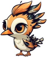 Funny and cute bird transparency sticker, Hoopoe. . png